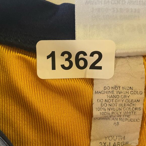 Riddell Kid’s Short sleeve Sport Shirt Size 3XL, Yellow , 56 Sabres - Picture 6 of 8